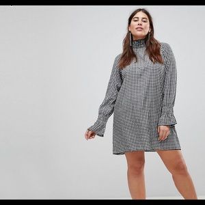 Asos black and white gingham dress